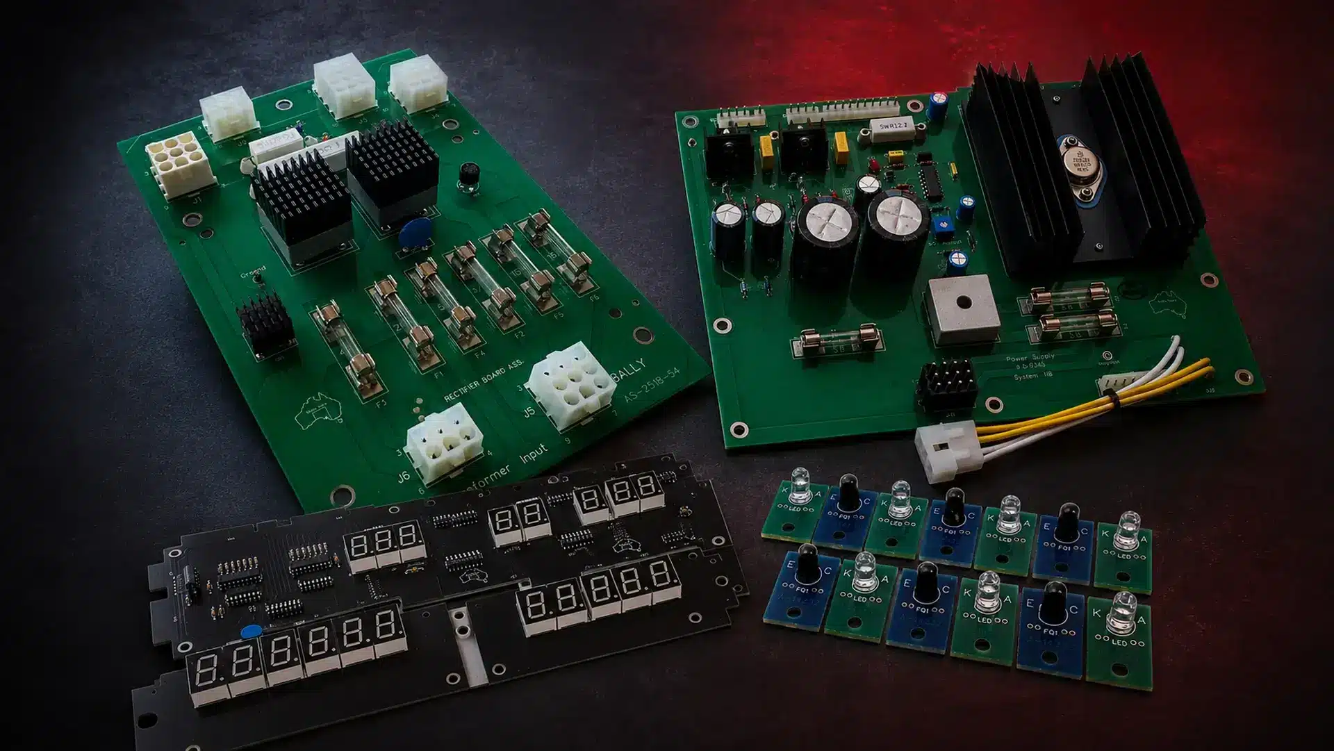 Arcade and pinball PCBs for classic machine repairs