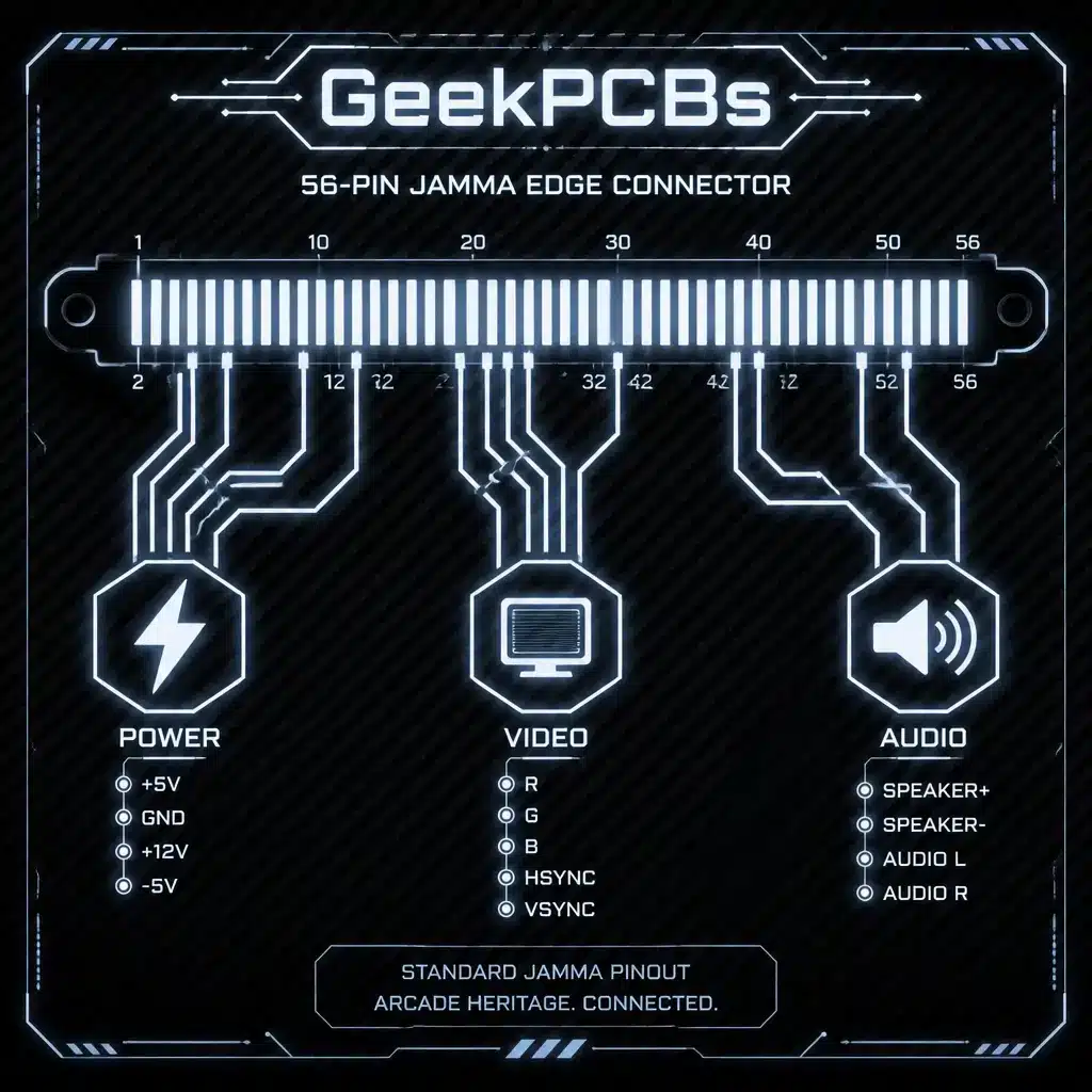 Common JAMMA pinout connections