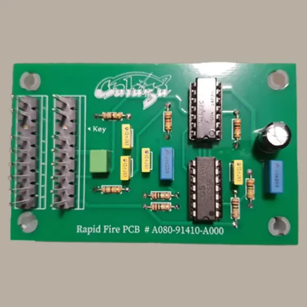 Front view of Galaga Rapid Fire PCB A080-91410-A000 replacement board
