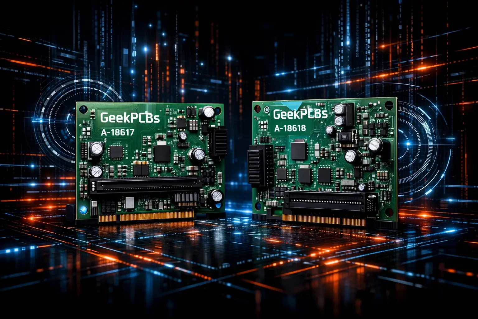 High quality A-18617 and A-18618 opto trough pinball board set from GeekPCBs.