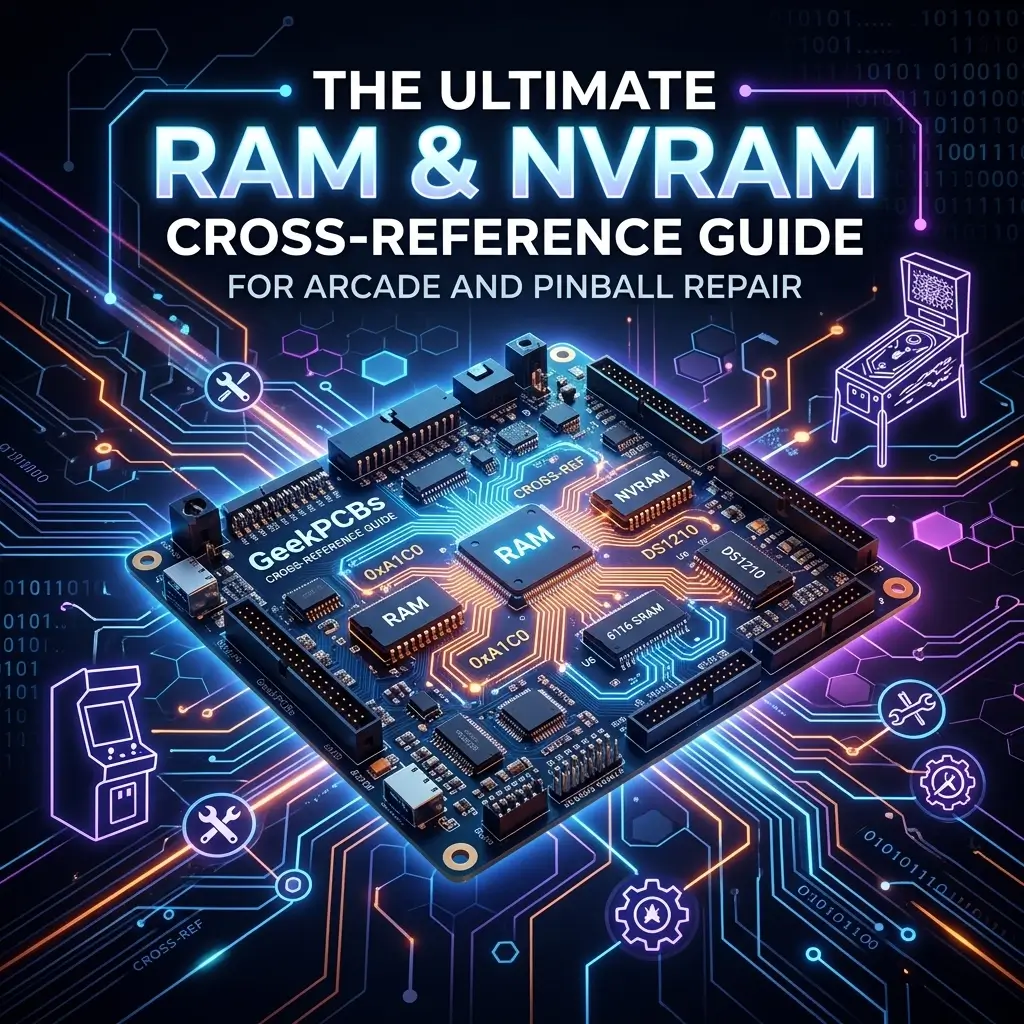Pinball NVRAM cross reference guide for arcade and pinball repair
